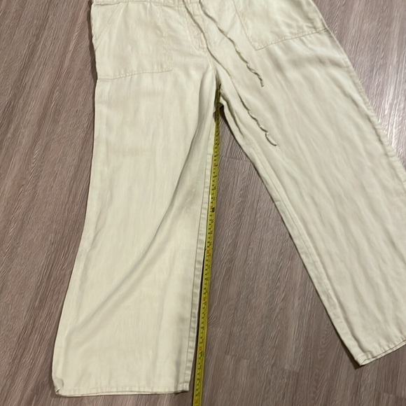 Venus Women Linen Pants Large Tan Khaki Coastal Grandma Preppy  Contemporary - Picture 9 of 14